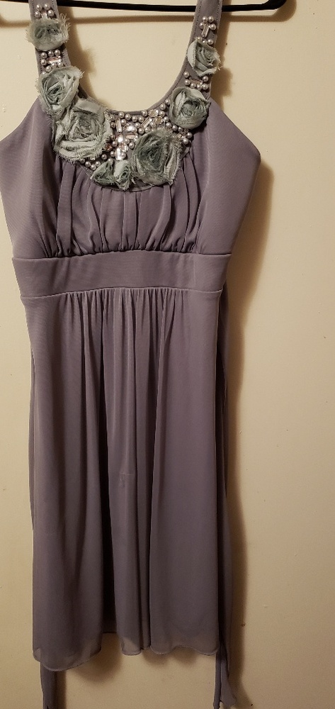 Gray flower dress